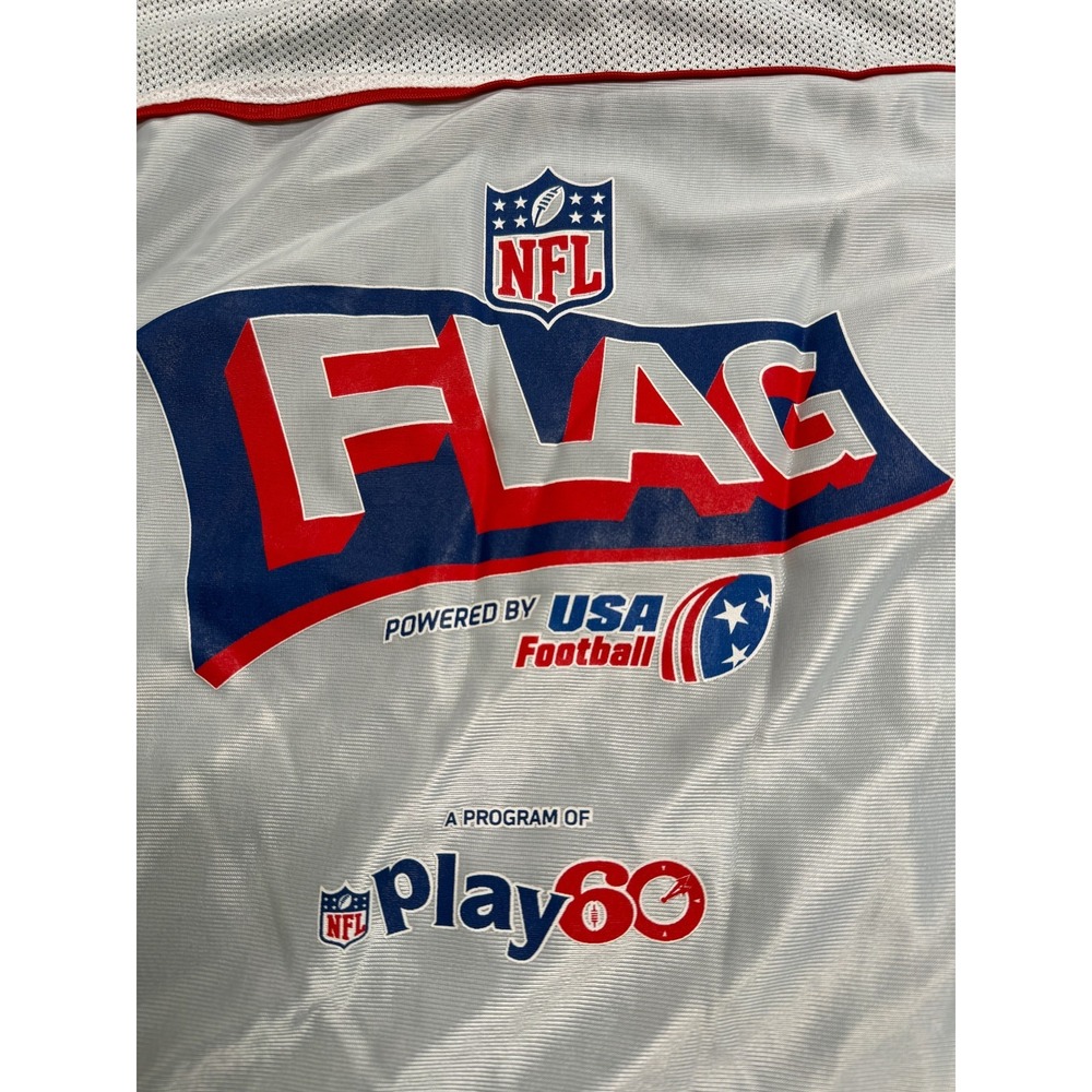 New England Patriots NFL Flag Football Jersey Boys M Gray Mesh Panels Play 60 - Picture 5 of 7